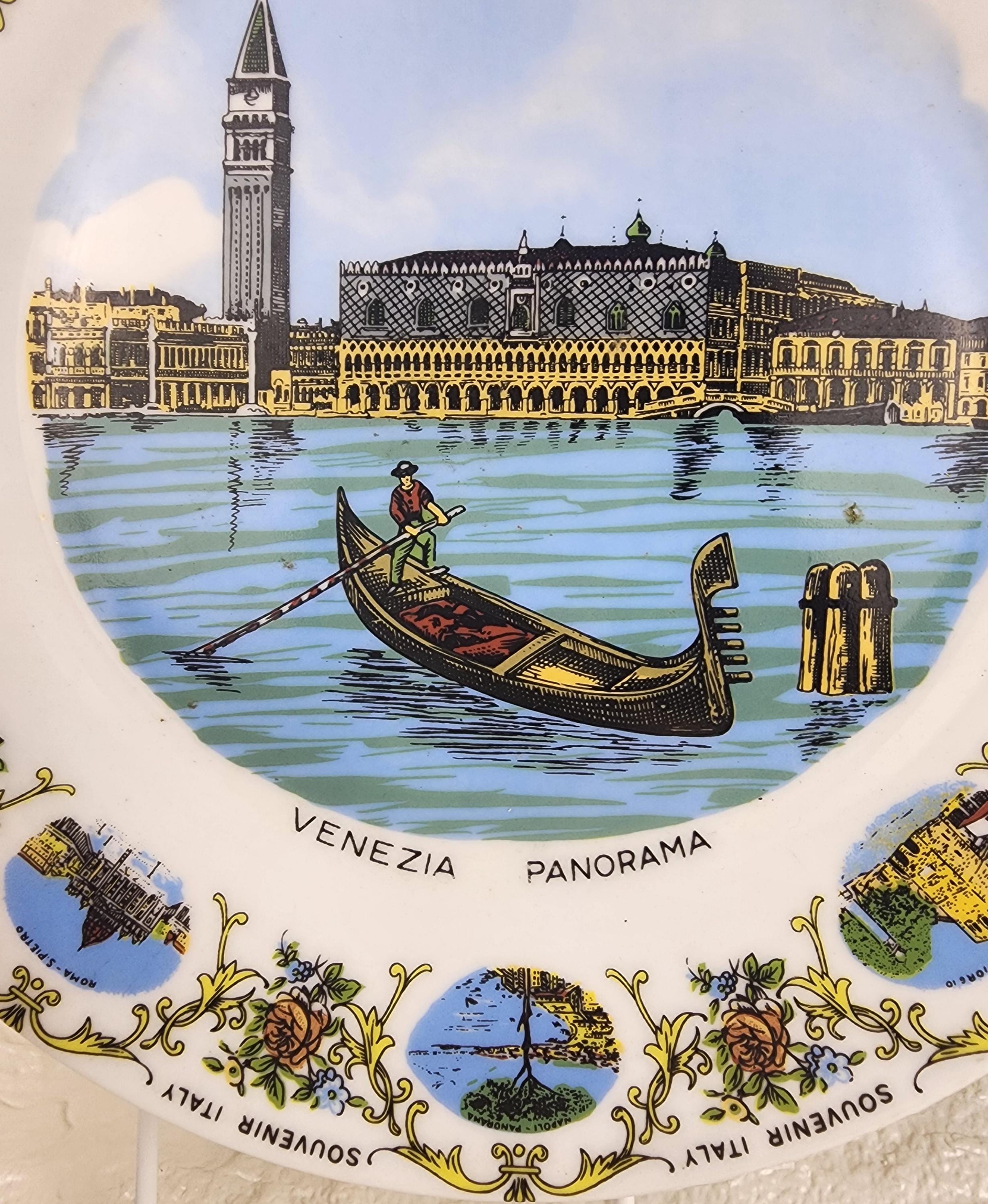 Richard Ginori Venezia Panorama Souvenir Plate – 9.5