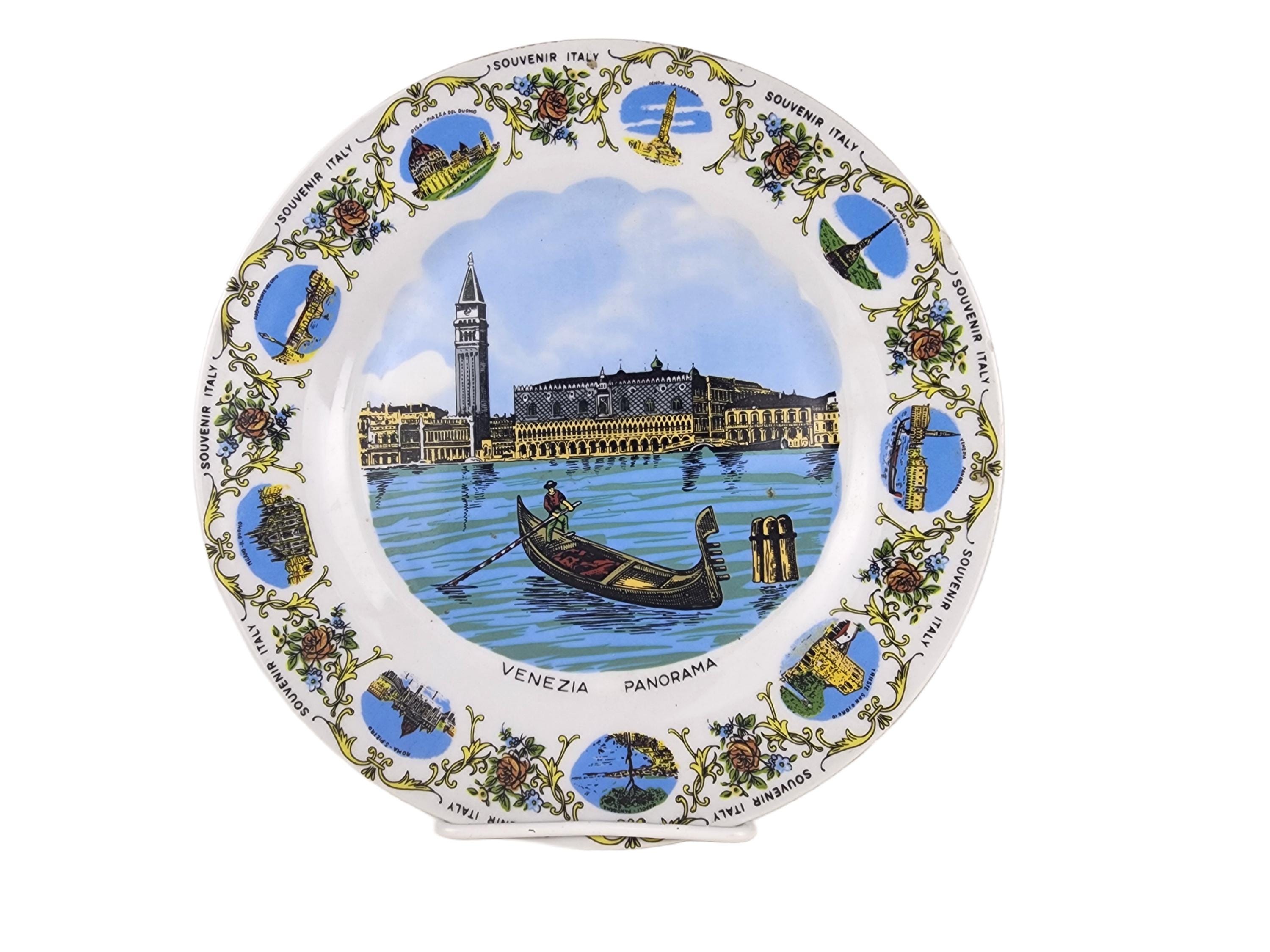 Richard Ginori Venezia Panorama Souvenir Plate – 9.5