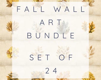 Vintage Botanical Fall Leaf Prints: Autumn Gallery Wall Art (Digital Download)