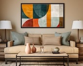 Vibrant Abstract Geometric Design with Warm Color Palette for Instant Download Decoration