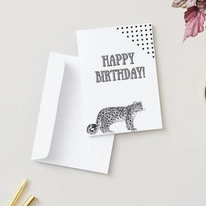 Leopard Print Birthday Card | Bold Printable Greeting