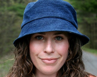 Recycled Denim Bucket Hat | Handmade Upcycled Jean Hat