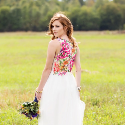 Alternative Wedding Gown White Tulle 