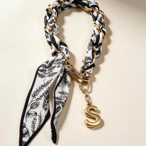 Silk Scarf Bag Chain - Etsy display picture 3