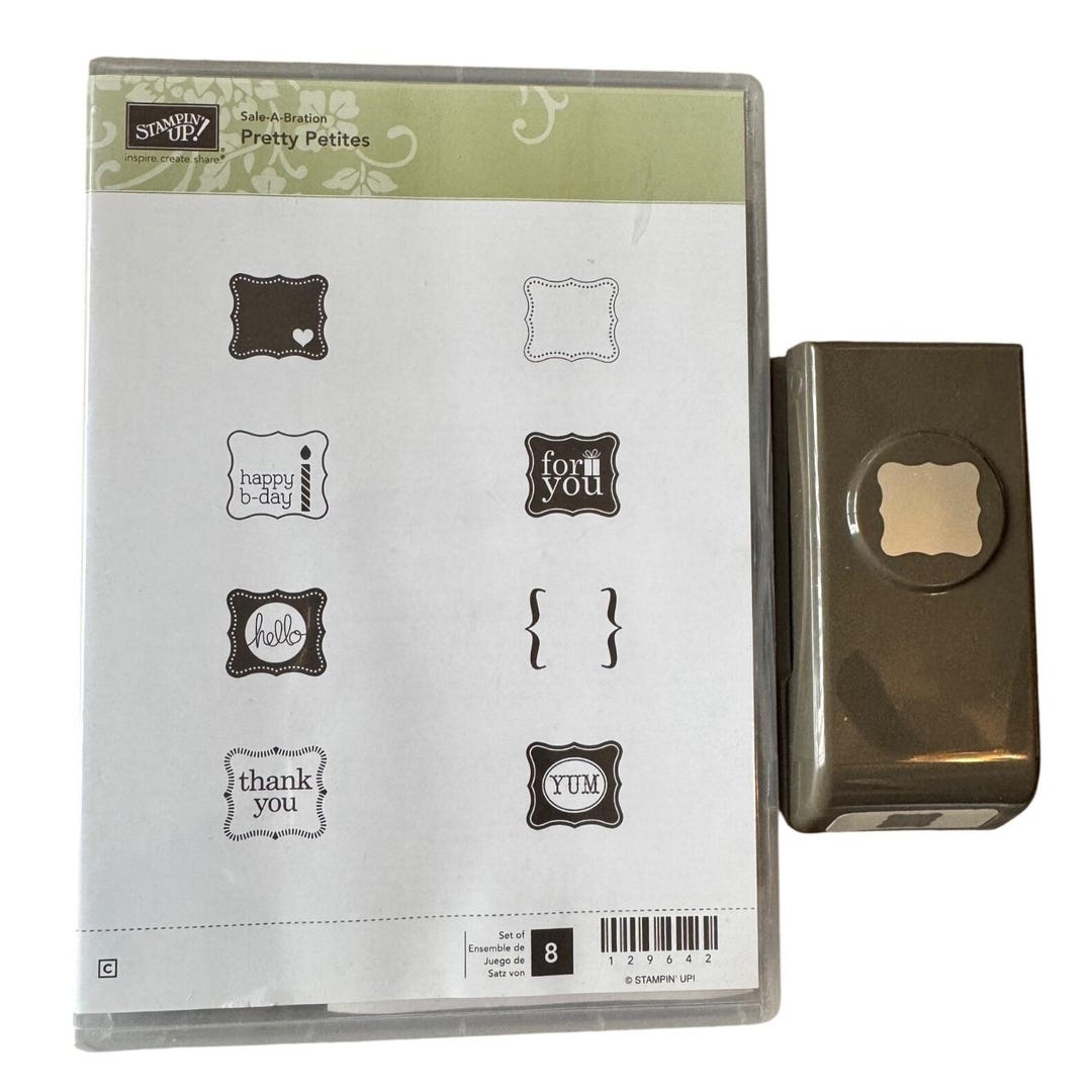 Stampin up Pretty Petites & Petite Curly Label Punch Bundle Set - Etsy
