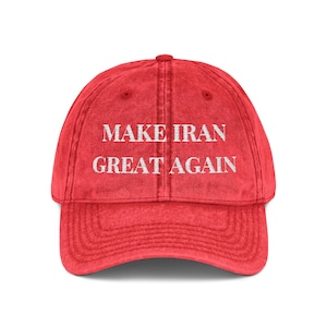 Vintage Cap with 'Make Iran Great Again' Embroidery | Best Gift for Dads, Persian Hat, Iran Hat, Political hat
