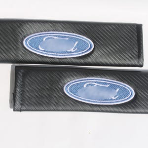 Ford Seat Belt Covers with embroidered logo Emblem 2pcs car seatbelt pad gift for him dad man Cushion Shoulder Harness Pad Gift for Man Dad