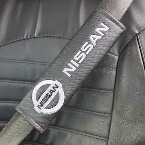 Nissan Seat Belt Covers with embroidered logo Emblem 2 pcs car seatbelt gift for him dad man Car Accessories Cushion Shoulder Harness Pad