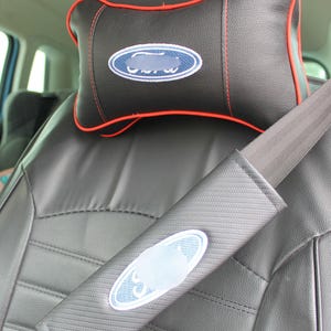 Ford Seat Belt Covers with embroidered logo 2 pcs car seatbelt pad gift for him dad man Car Accessories Cushion Shoulder Harness Pad