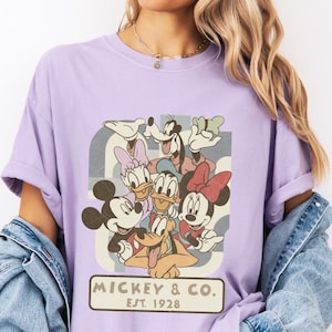 Comfort Colors® Retro Mickey & Co 1928 Comfort Colors Shirt, Disneyland Tee,Daisy Donald Goofy, Mickey And Friends Family Shirt, Disney Gift