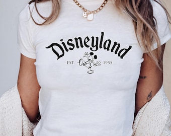 Disneyland Baby Tee, Mickey Xmas Tee, Disney Trip Women Shirt, Gift for Her, Y2K 90s style Gift, Baby Tee