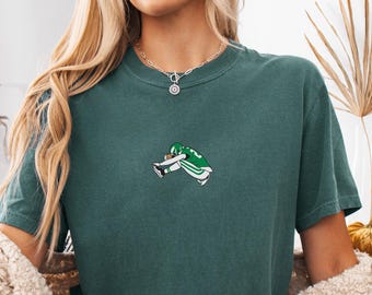 Backwards Hurdle Comfort Colors T-Shirt, Gameday Attire, Kelly Green Merch, Philly Fan Gear, Gift for Women, Tis The Season Football