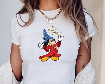 Walt Disney Fantasia Mickey Baby Tee, Fantasia Mickey Shirt, Mickey Sorcerer Tee, Disneyland Birthday Gift For Her