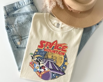 Comfort Colors® Vintage Space Mountain Shirt, Magic Kingdom Shirt, Mouse And Friends Space Shirt, Disney Shirt, Vintage Disney Shirt