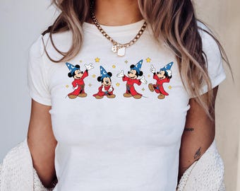 Camiseta de bebé con acuarela de Mickey Fantasía de Walt Disney, Mickey Y2K, años 90, camiseta vintage de Mickey Fantasía, camiseta de Mickey Hechicero, camiseta de viaje a Disneyland