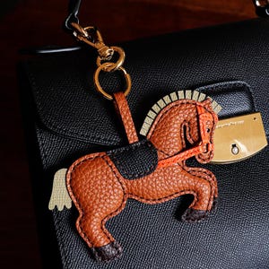 Leather Horse Bag Charm – Handmade Purse Charm