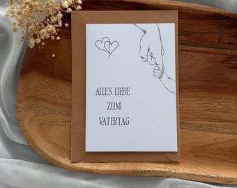 Karte zum Vatertag, Papa, „Alles Liebe zum Vatertag“ | DIN A6, 300g