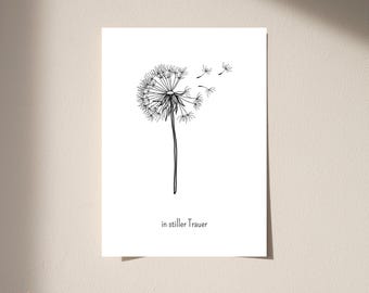 Tarjeta de pésame A6, tarjeta de condolencia sencilla, tarjeta para el funeral, tarjeta para expresar condolencias, tarjeta de luto, tarjeta para decir adiós