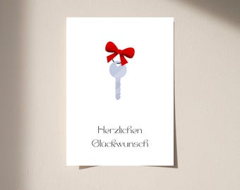New Home Card, Minimalist Moving In Card, Congratulations on Your New Home, Housewarming Card, Moving In Gift Idea, Moving Postcard