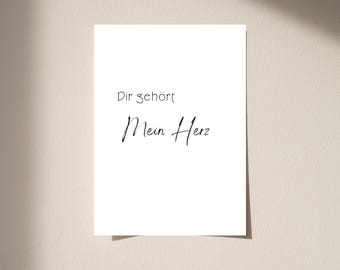 Love card A6, card for loved ones, romantic greeting card, you are amazing card, gift for partner, love card, love card