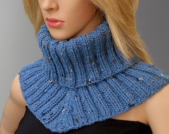 Wool infinity scarf Neck gaiter for women Dickie collar