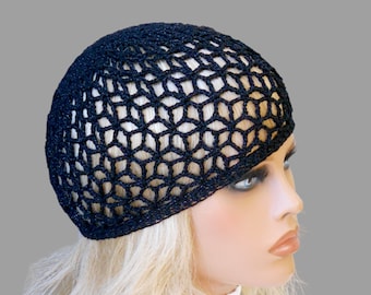 Crochet mesh hat Summer beanie Vintage style hat Gifts for teen girls