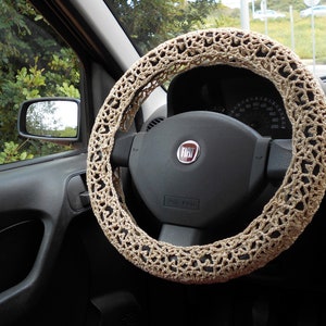 Wedding car accessories Boho car decor Steering wheel cover for women Wedding wheel decor