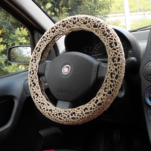 Steering wheel cover for women Car accessories boho Wedding wheel decor Lace wheel wrap Crochet car wheel cover Car accessories for teens