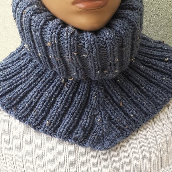 Mens scarf Neck cover Turtleneck collar Hand knit scarf Shoulder cover