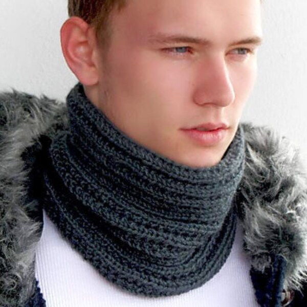 Mens Knit Infinity Etsy