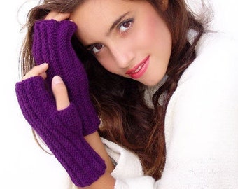 Driving gloves women Handknit mittens Alpaca gloves Fingerless mittens