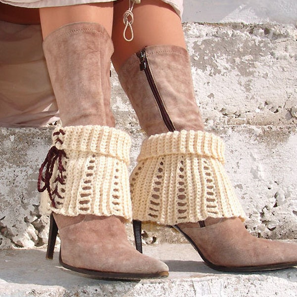 Cream Boot Socks Etsy