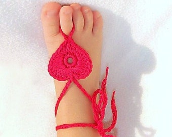 Crochet baby barefoot sandals Kids barefoot  Baby foot jewelry
