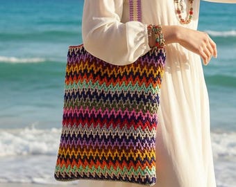 Handmade Tote Bag – Crochet Shoulder Bag