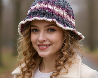 Crochet bucket hat Handmade panama hat