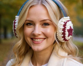 Folklore cardigan inspired Crochet headphone Star headphone cover