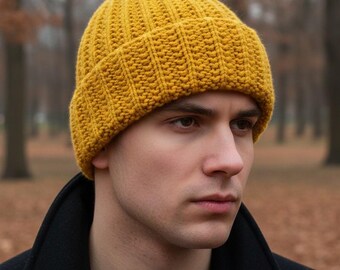 Cozy Wool Beanie - Handknit Alpaca Long Hat - Unisex Winter Hat