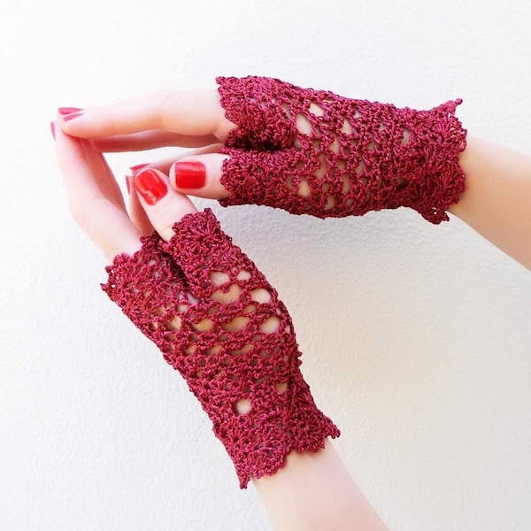 Crochet lace fingerless gloves Opera gloves Half finger gloves Summer gloves Short gloves Fingerless mittens