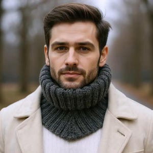 Unisex Neck Gaiter – Dickie Pattern – Turtleneck Collar – Knitting Patterns PDF