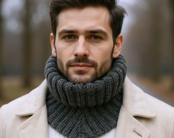 Unisex Neck Gaiter – Dickie Pattern – Turtleneck Collar – Knitting Patterns PDF