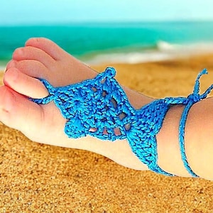 Kids barefoot Turquoise sandals Crochet baby barefoot sandals Toddler barefoot Footless sandals Infant barefoot sandals Crochet barefoot