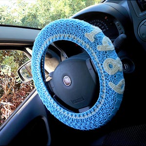 Steering wheel cover Car seat strap cover Cute car accessories Mini cardigan charm Seat belt cover
