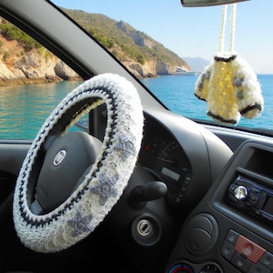 Cute car charm Car accessories for teens Steering wheel cover Seat belt cover Folklore cardigan inspired Mini cardigan charm