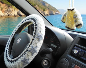 Cute car charm Car accessories for teens Steering wheel cover Seat belt cover Folklore cardigan inspired Mini cardigan charm