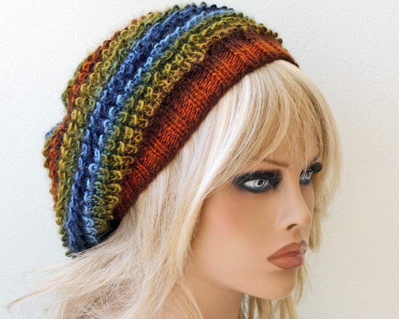 Oversized knit hat Acrylic beanie Soft slouchy hat