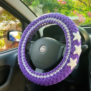 Purple Steering wheel cover Seat belt cover Car wheel cover Car accessories for teens