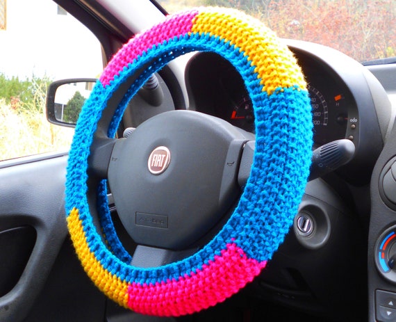 Cute Car Accessories Interior Car Decor Steering Wheel Cover Pansexual Gift  Pride Flags 