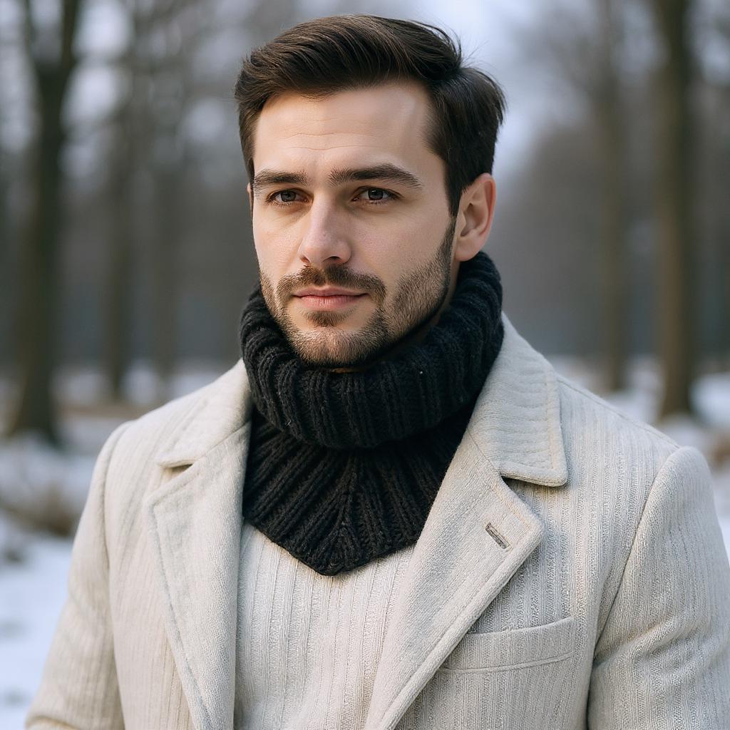 Knit Neck Gaiter Mens Neck Warmer Crochet Alpaca Snood - Etsy