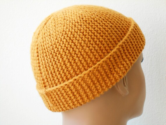 Fisherman beanie mustard sale