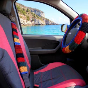Seat belt cover Car accessories Steering wheel cover Aesthetic car accessories for teens